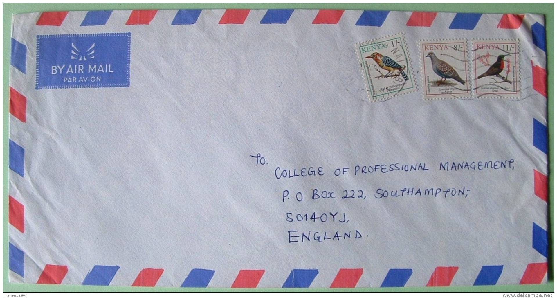 Kenya 1995 Cover To England UK - Birds Sunbird Pigeon - Kenya (1963-...)