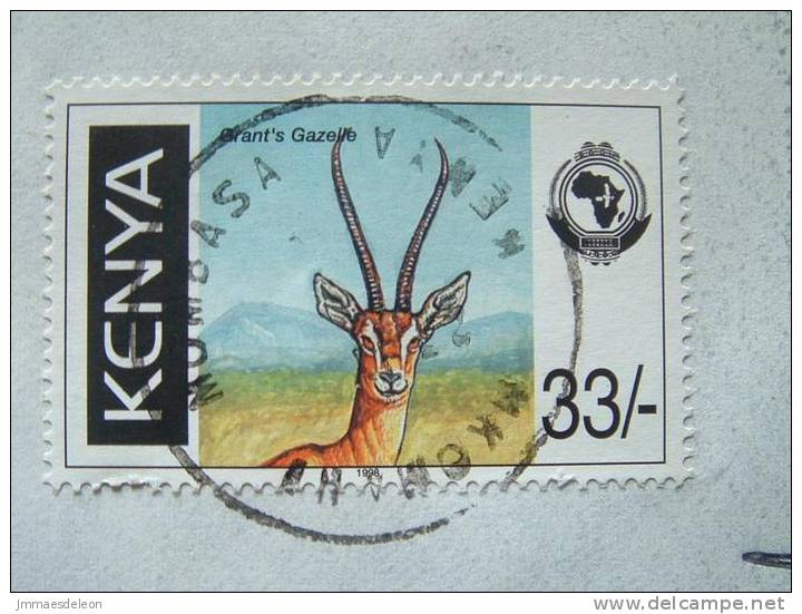 Kenya 1996 Cover To England UK - Gazelle Antilope - Scott # 736 - Cat Val = 3.25 $ - Kenia (1963-...)