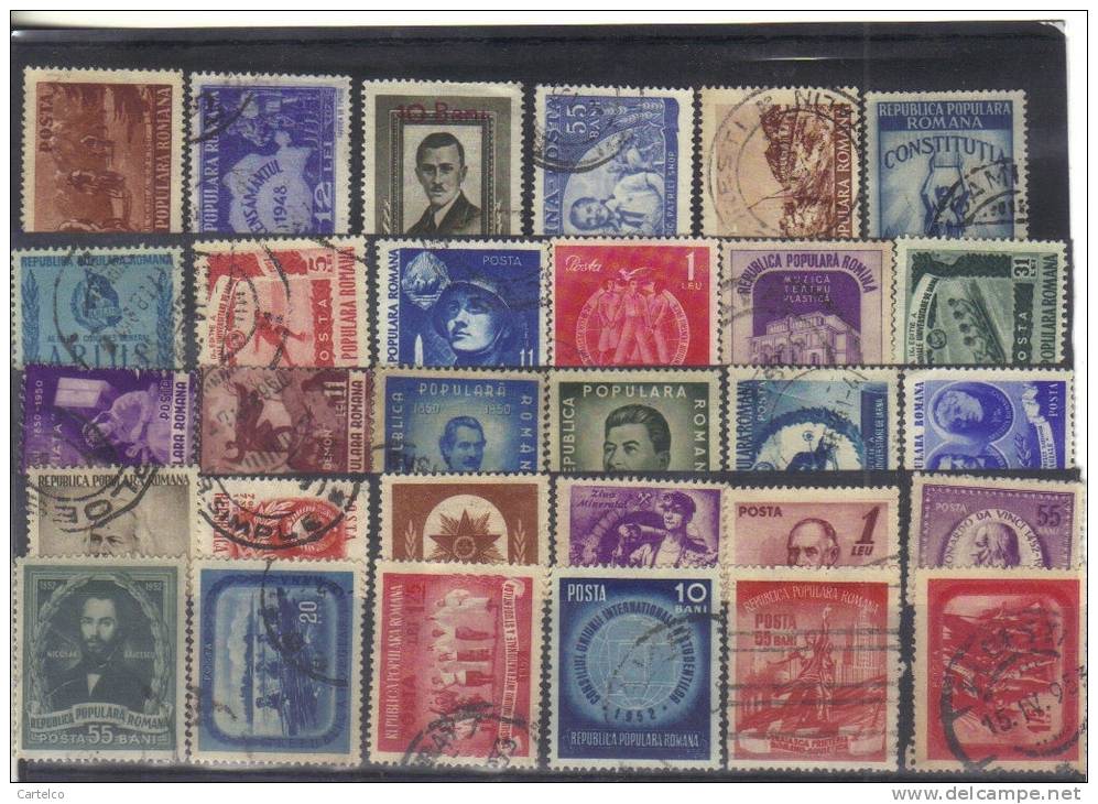 Romania 30 Stamps Used (2) - Collections