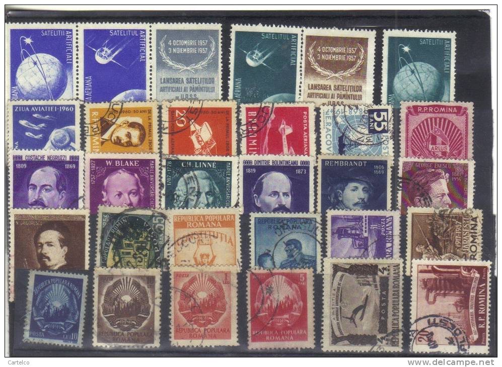 Romania 30 Stamps Used (5) - Collections