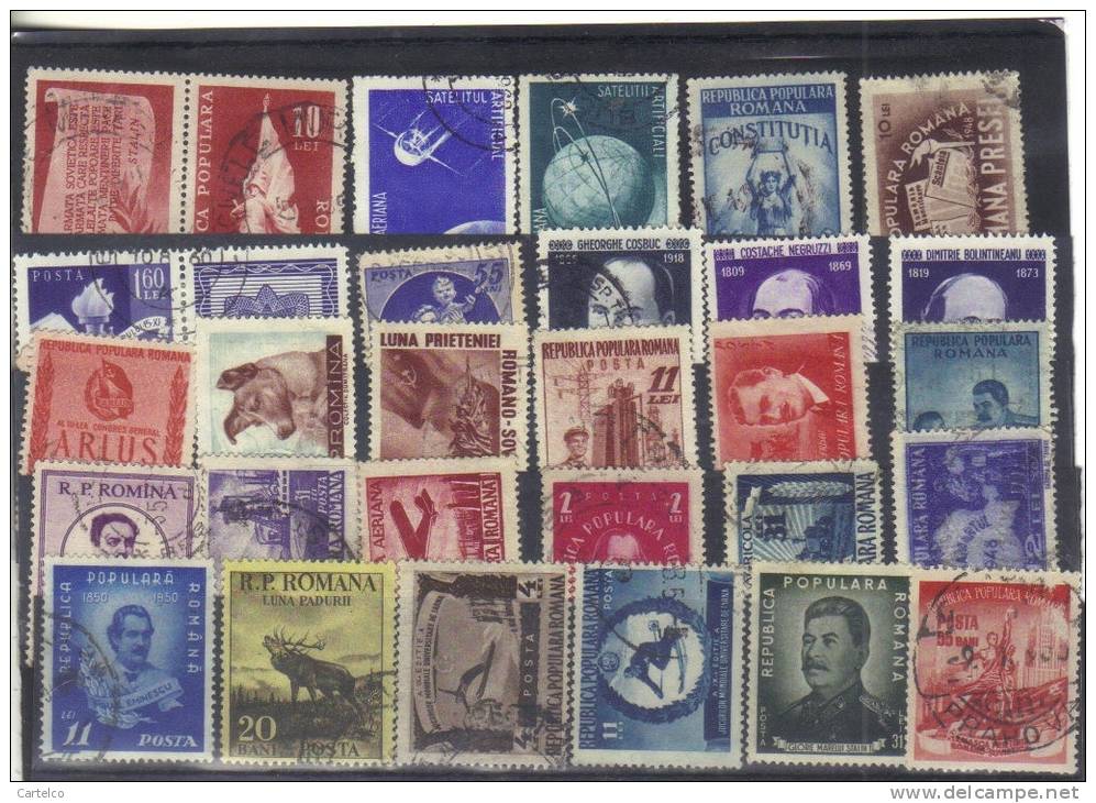 Romania 30 Stamps Used (6) - Collections