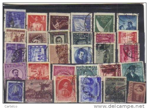 Romania 30 Stamps Used (7) - Collections