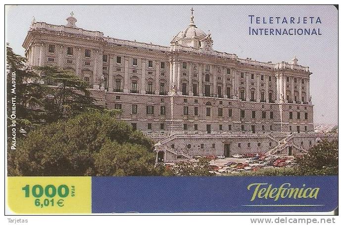 TARJETA DE ESPAÑA DE TELEFONICA DE 1000 PTAS DEL PALACIO DE ORIENTE - Telefonica