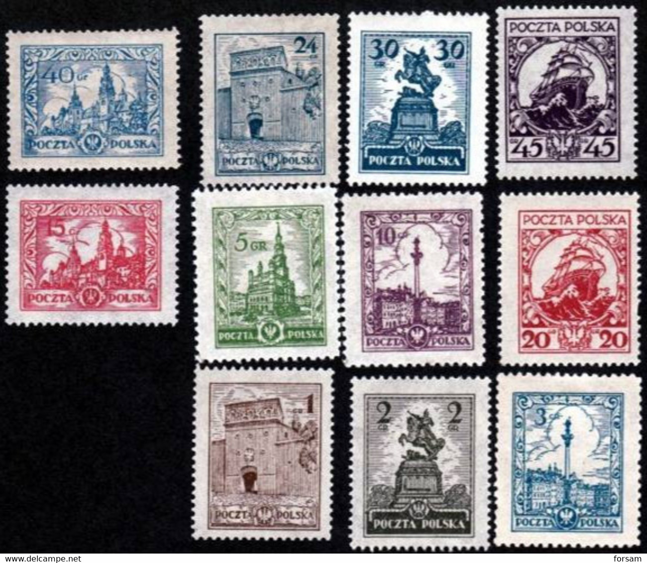 POLAND..1925/27..Michel # 233-243...MLH...MiCV - 200 Euro. - Unused Stamps