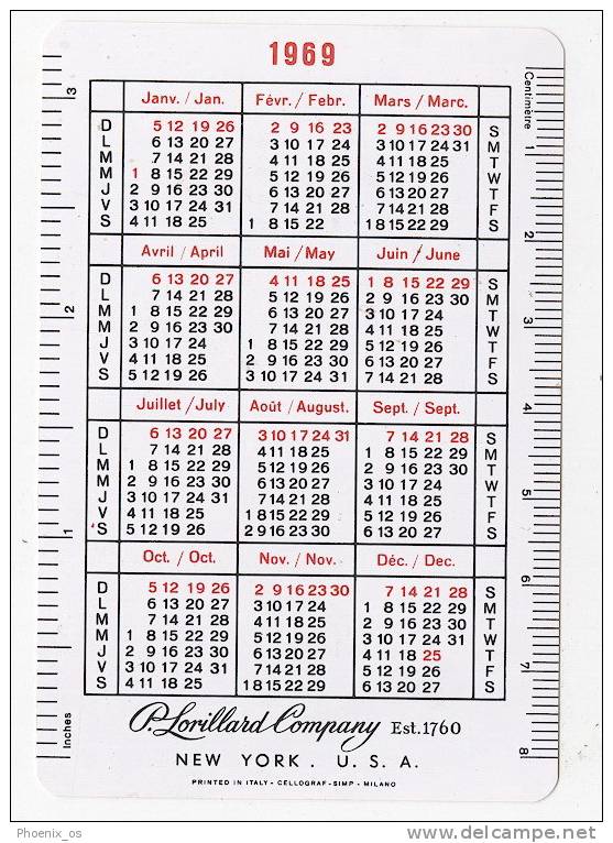 CALENDARS - KENT Cigarettes, 1969. - Petit Format : 1961-70