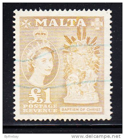 Malta Scott #262 Used 1pd Baptism Of Christ - Malta (...-1964)