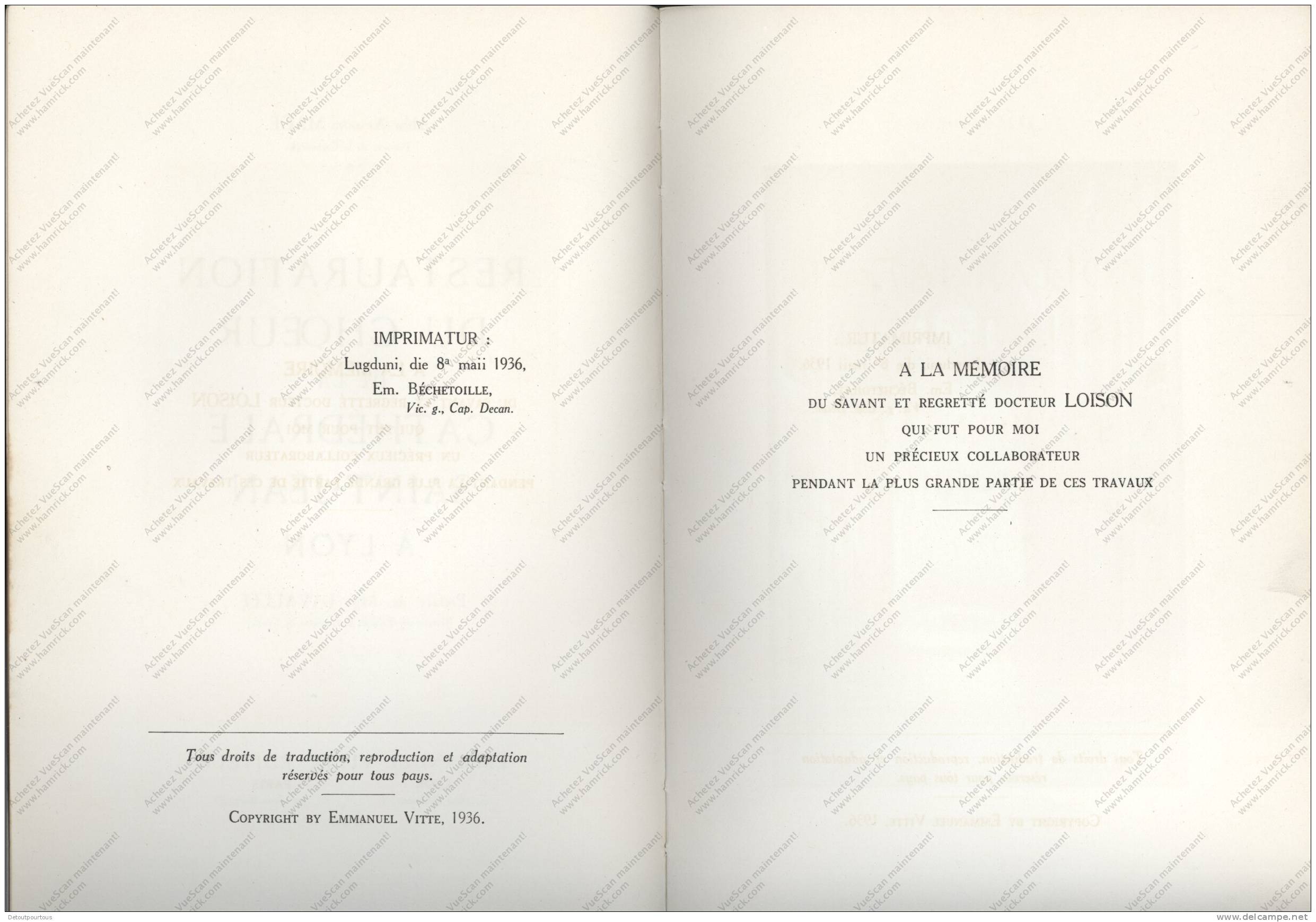 LYON : Restauration Du Choeur De La Cathédrale Saint Jean  Par L'Abbé Armand MACE 1936 - Rhône-Alpes