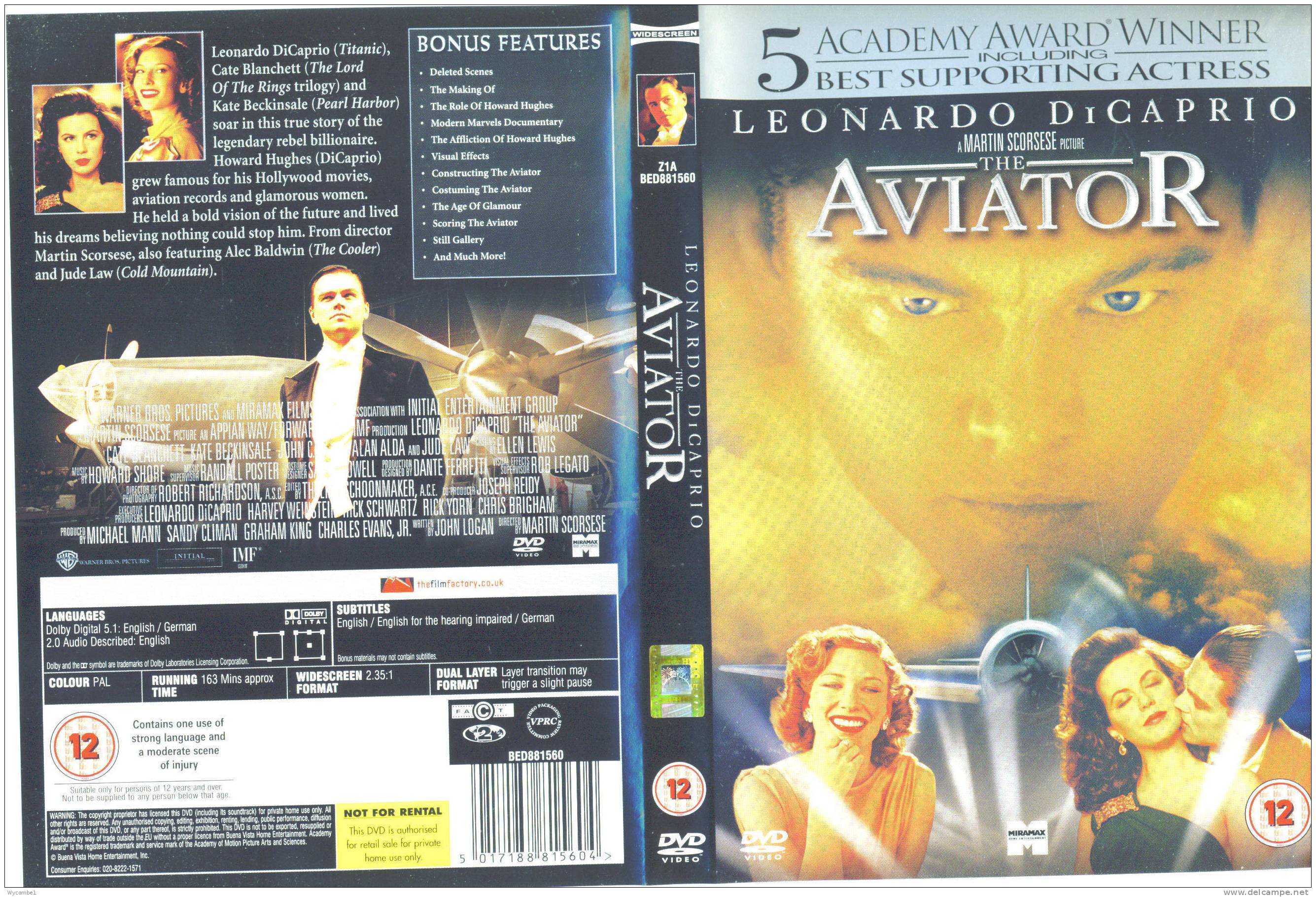 THE AVIATOR - Leonardo DiCaprio (Details As Scan) - Histoire