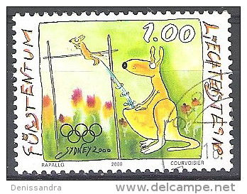 Liechtenstein 2000 Michel 1242 O Cote (2009) 1.50 € Jeux Olympiques 2000 Sydney Cachet Rond - Oblitérés