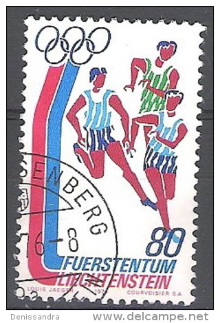 Liechtenstein 1976 Michel 653 O Cote (2009) 0.90 € Jeux Olympiques Montreal 1976 Cachet Rond - Oblitérés