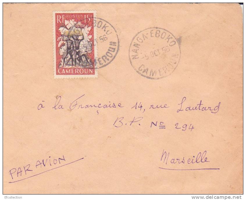 Afrique,Cameroun,Haute Sanga,Nanga Eboko Le 5/10/1956 > France,lettre,colonies,ra Re - Lettres & Documents