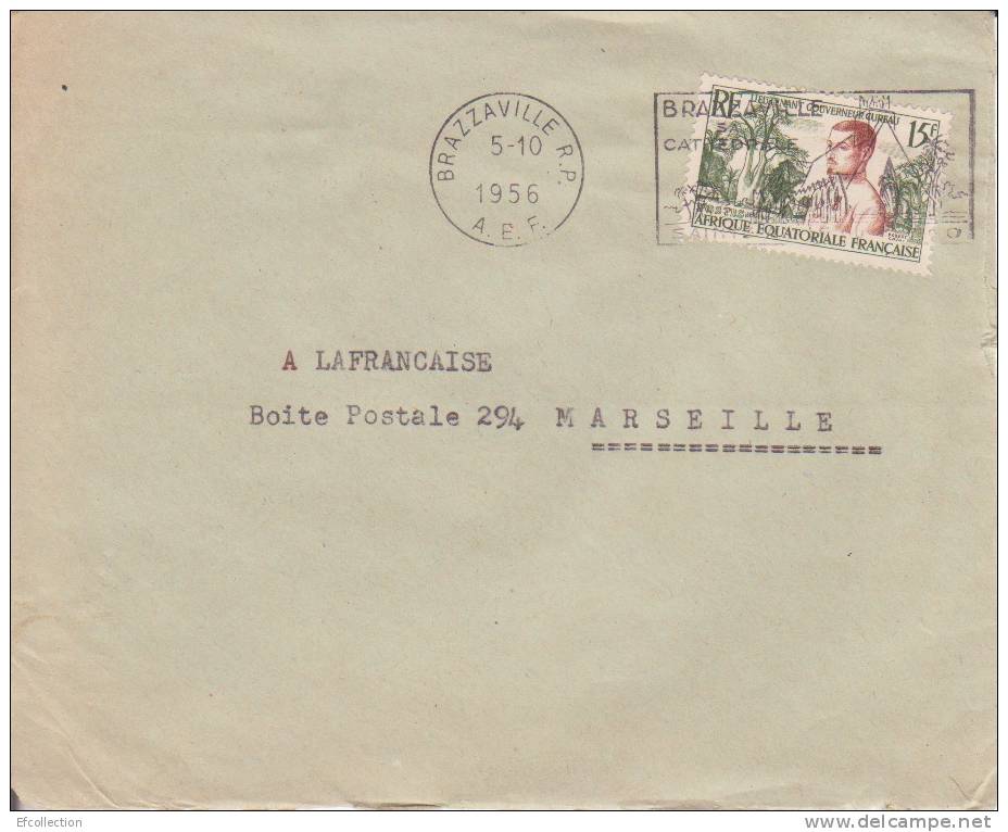 Afrique,Congo,Brazz       Aville  Le 5/10/1956 > France,lettre,colonies - Briefe U. Dokumente