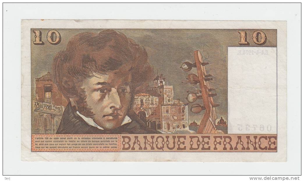 France 10 Francs 1974 VF++ CRISP Banknote P 150a 150 A - 10 F 1972-1978 ''Berlioz''