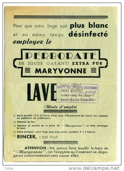 Publicité Produits Maryvonne Peborate  Début Années 1950 - Advertising