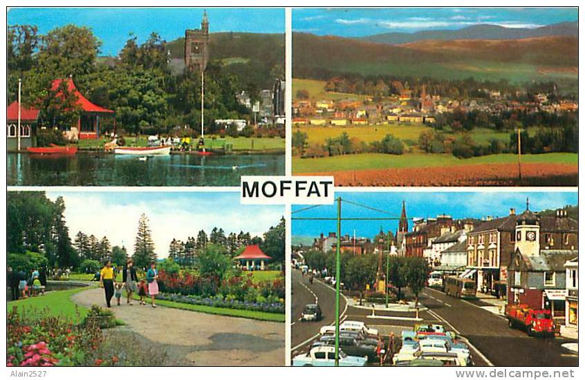 MOFFAT - The Boating Pond, View From The Beef Tub Roas, The Park, High Street (PLC37084) - Dumfriesshire