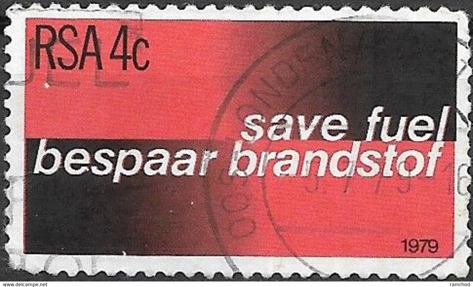 SOUTH AFRICA 1979 Fuel Conservation - 4c  "Save Fuel" FU - Used Stamps