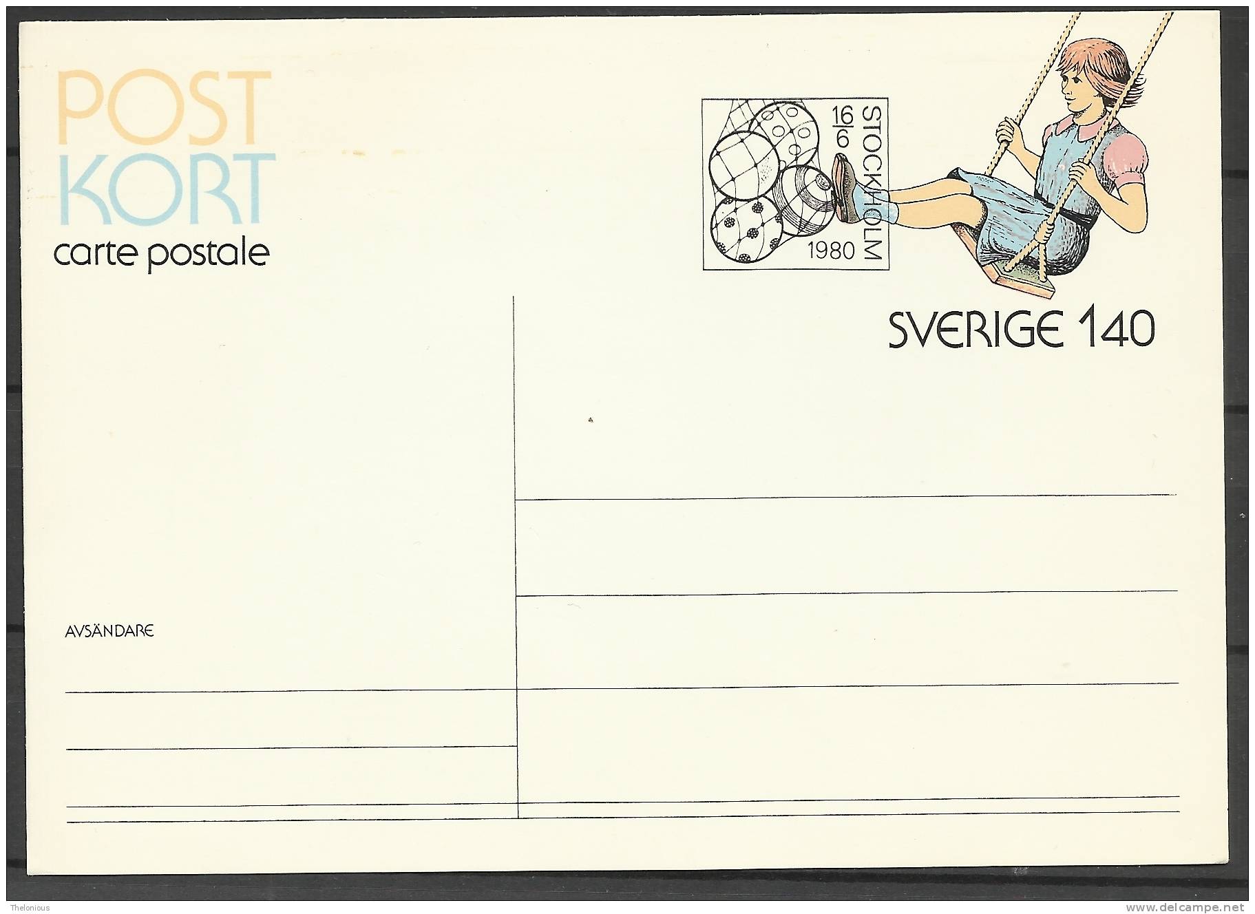 # Svezia 1980 Intero Postale - POST KORT Carte Postale Nuova - Mint - Postal Stationery