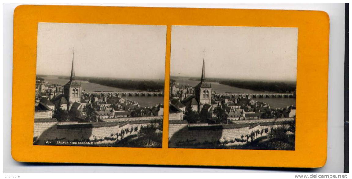 Photo Stéreoscopique SAUMUR Vue Generale SIP 4 - Stereoscopic