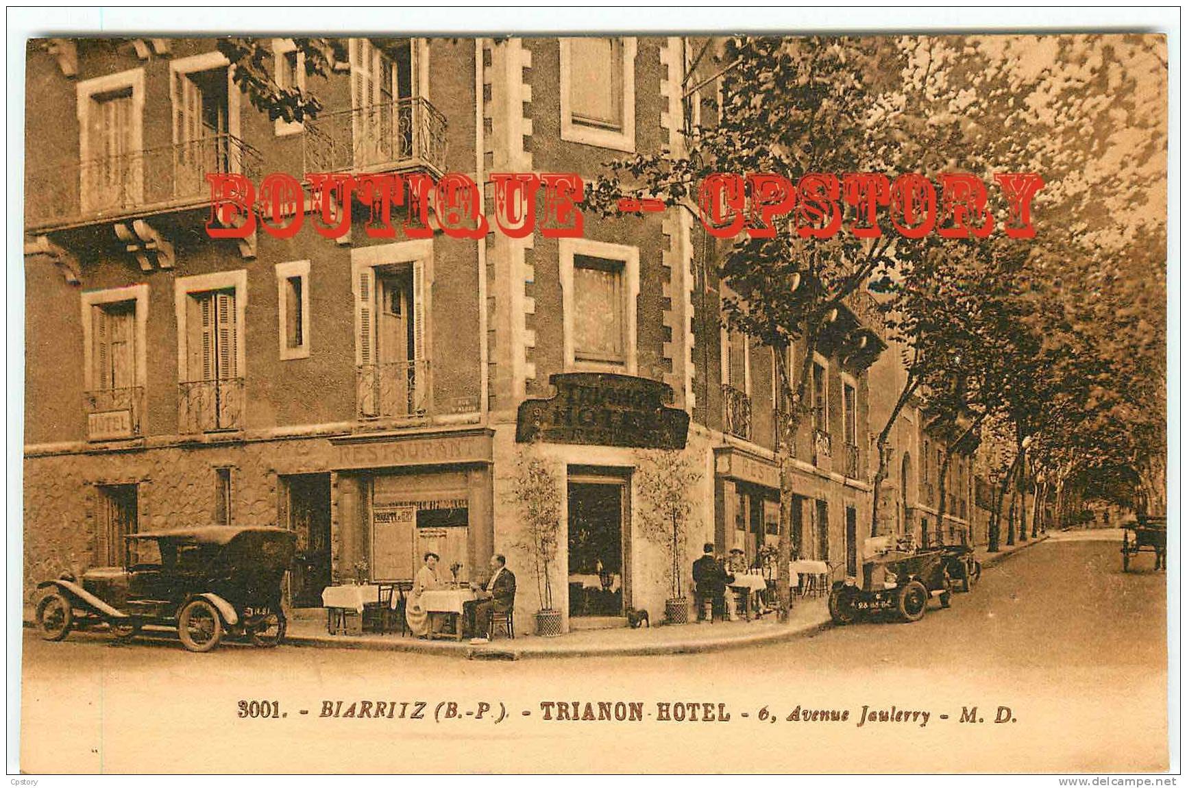 RESTAURANT  HOTEL  - Trianon Hotel De Biarritz - Voitures Automobiles - Dos Scané - Ristoranti