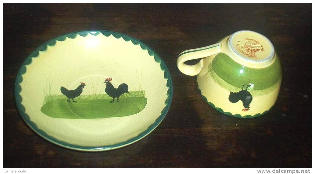 Zeller Theekopje - Tasse à Thée Au Coq - Rooster Tea Cup And Saucer - Zeller (DEU)