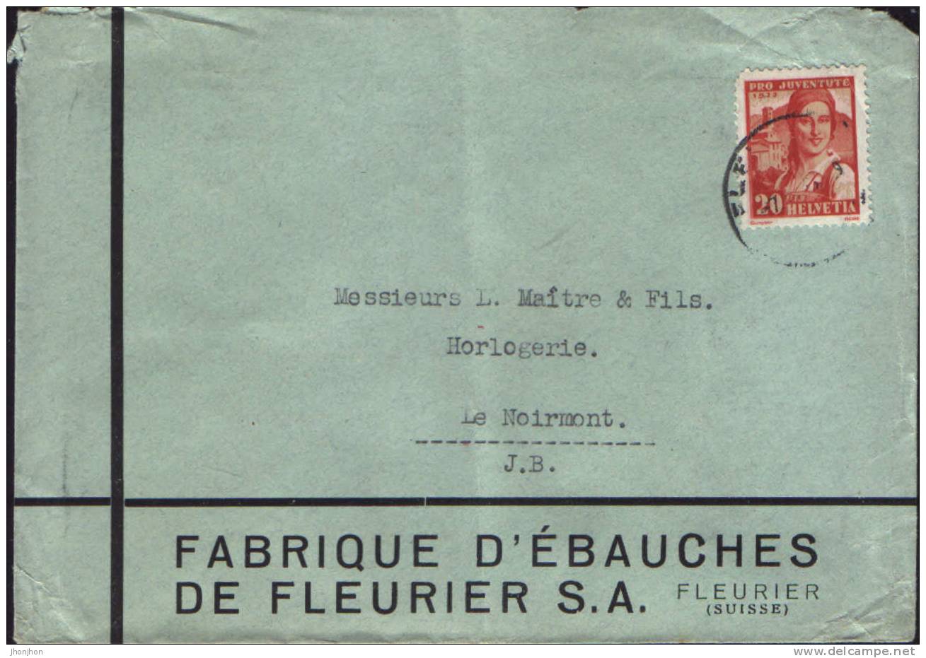 Suisse-Enveloppe Circulé En 1933  - Pro Juventute - Storia Postale