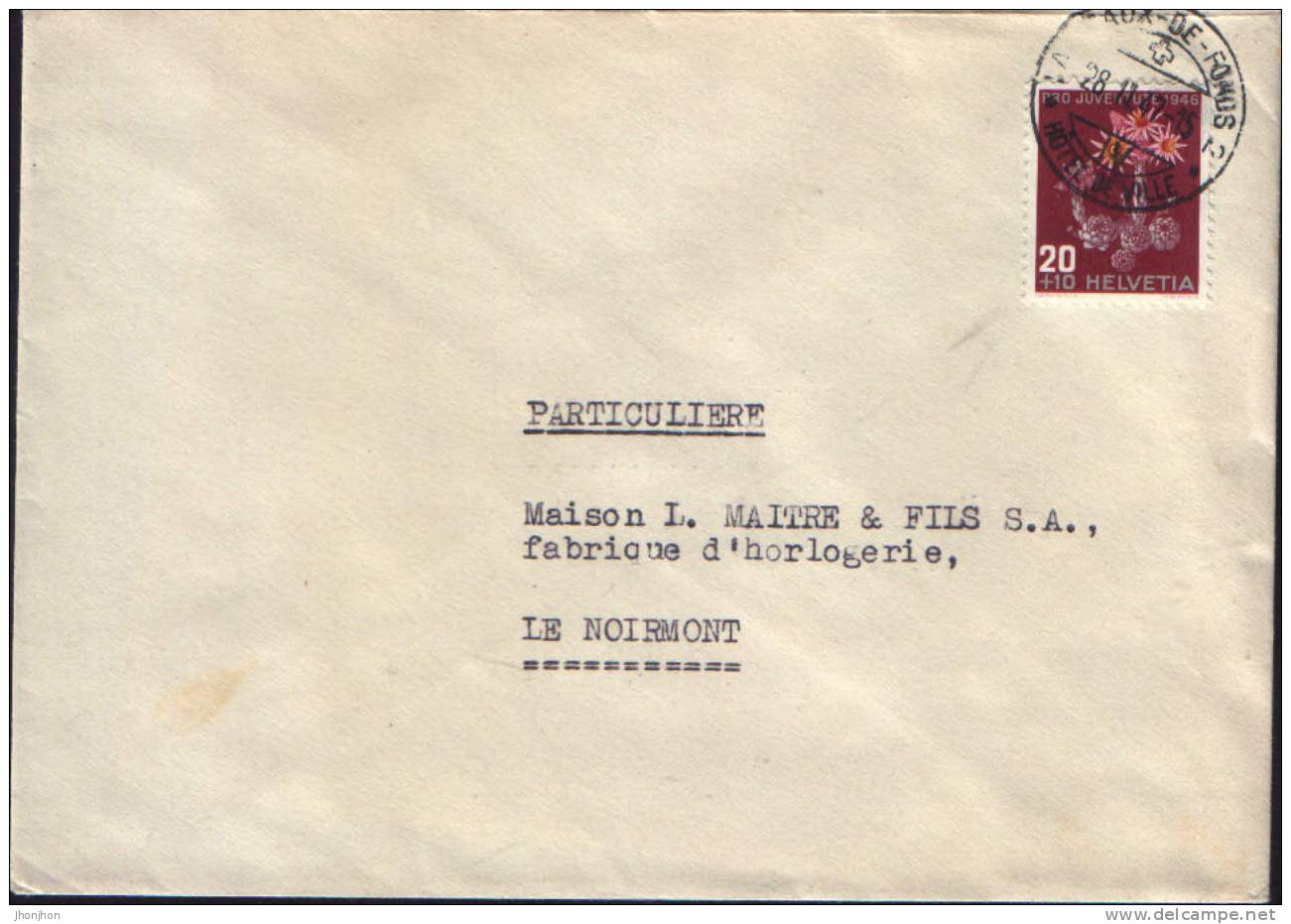 Suisse-Enveloppe Circulé En 1947 - Pro Juventute 1946 - Storia Postale