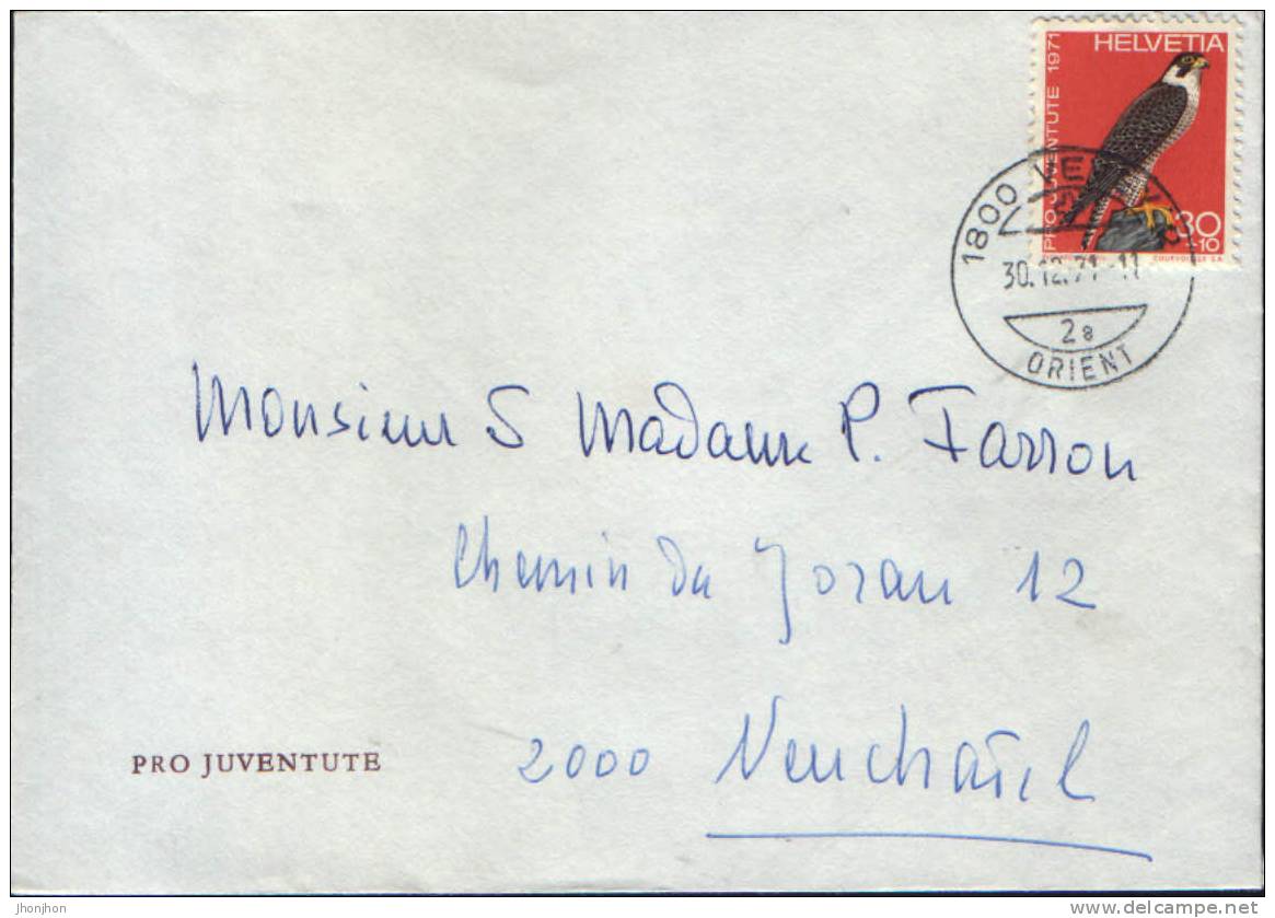 Suisse-Enveloppe Circulé En 1971 - Pro Juventute 1971 - Storia Postale