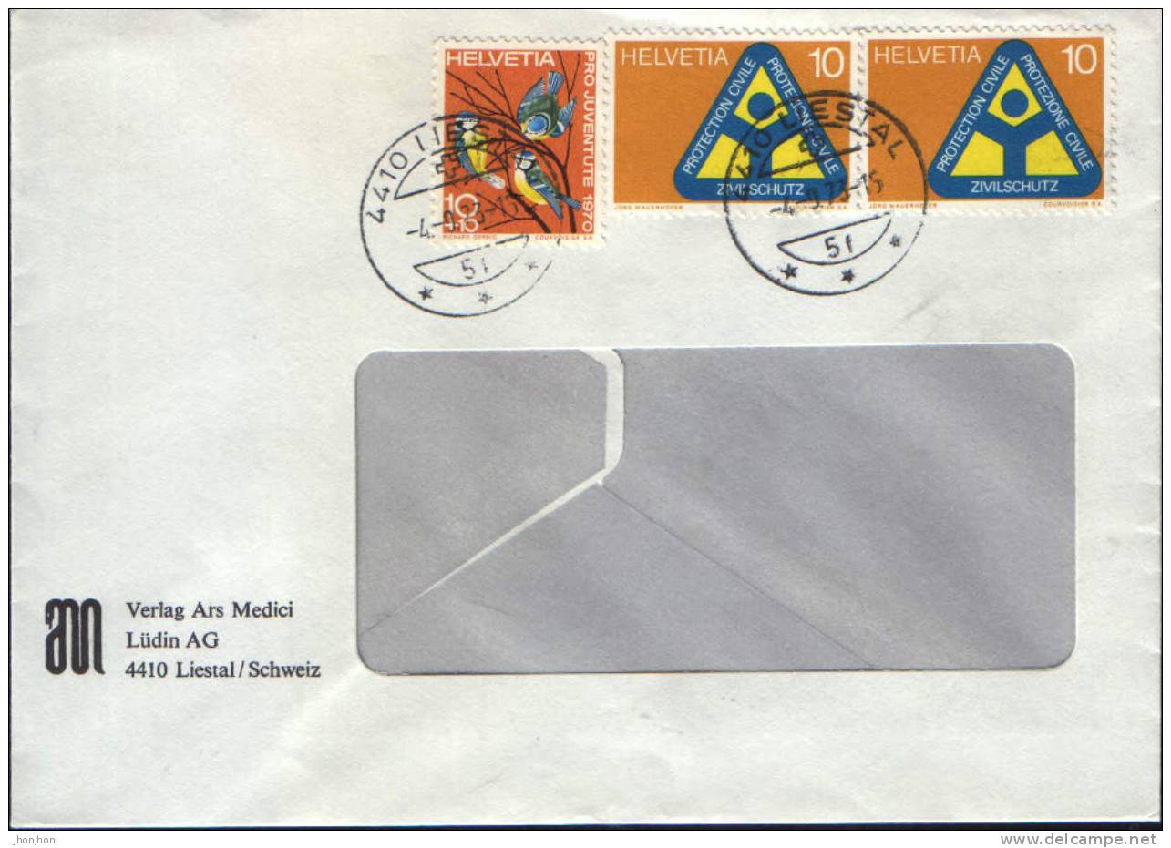 Suisse-Enveloppe Circulé En 1973 - Pro Juventute 1970 - Storia Postale