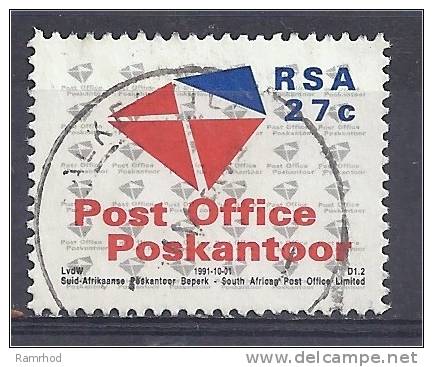 SOUTH AFRICA 1991 Establishment Of Post Office Ltd - 27c South Africa Post Office Ltd Emblem FU - Usados