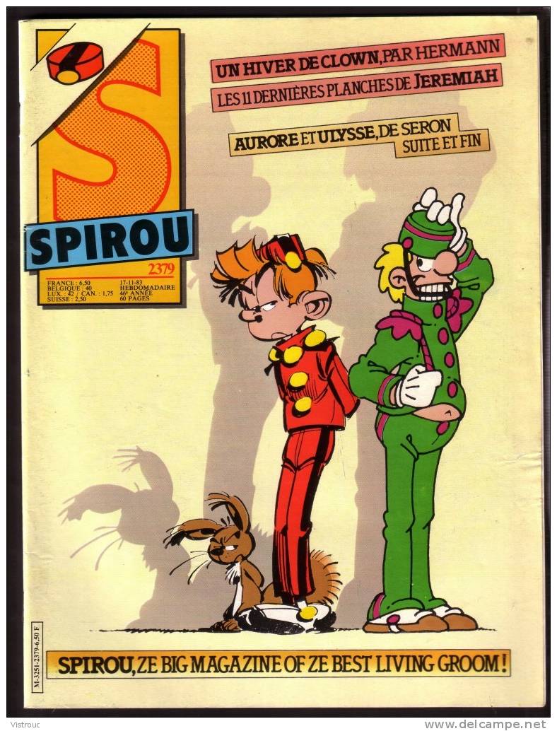 SPIROU N° 2379 - Année 1983 - Couverture "SPIROU Et FANTASIO" De Tome Et Janry. - Spirou Magazine