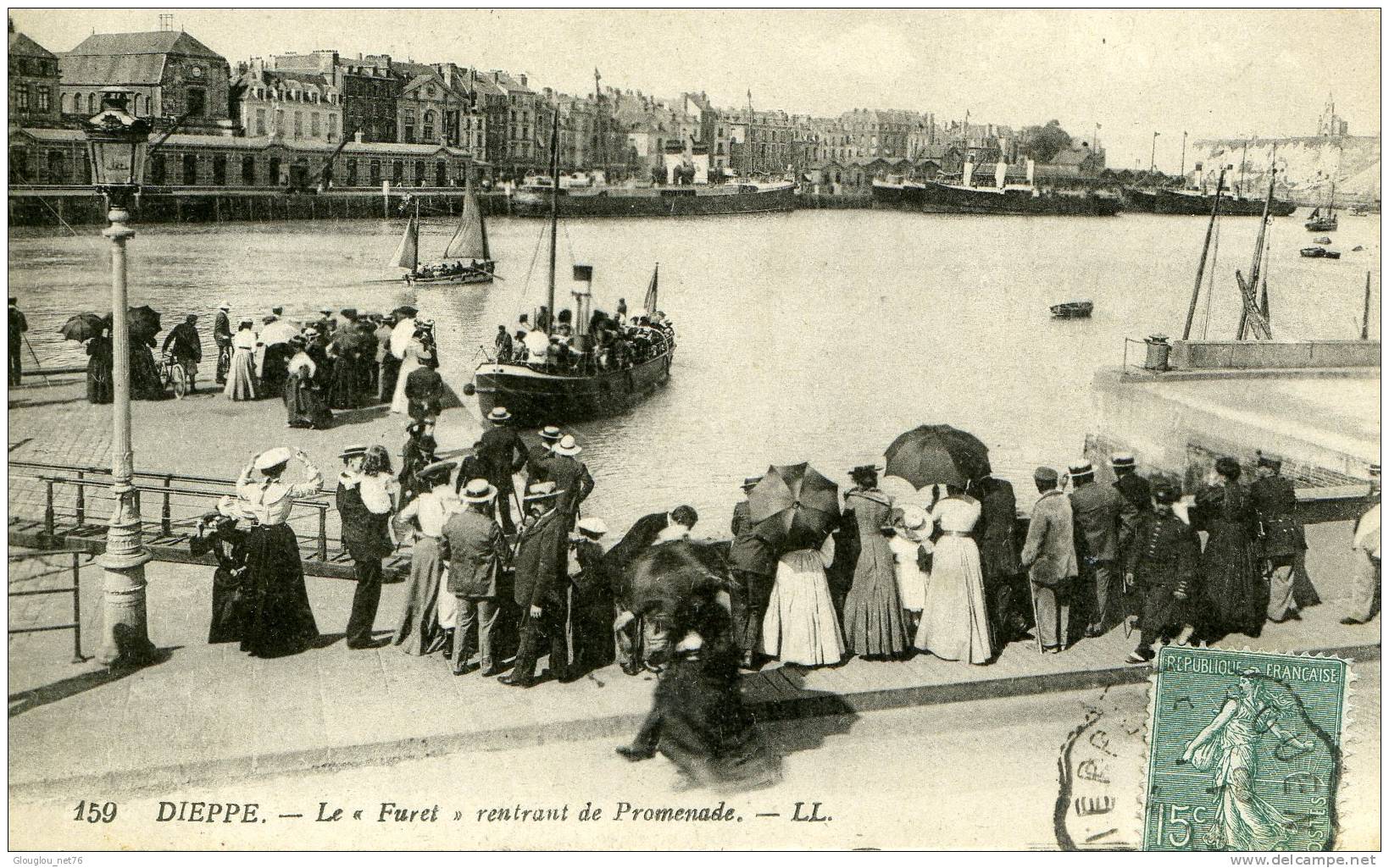 76-DIEPPE...LE "FURET" RENTRANT DE PROMENADE...CPA ANIMEE - Dieppe