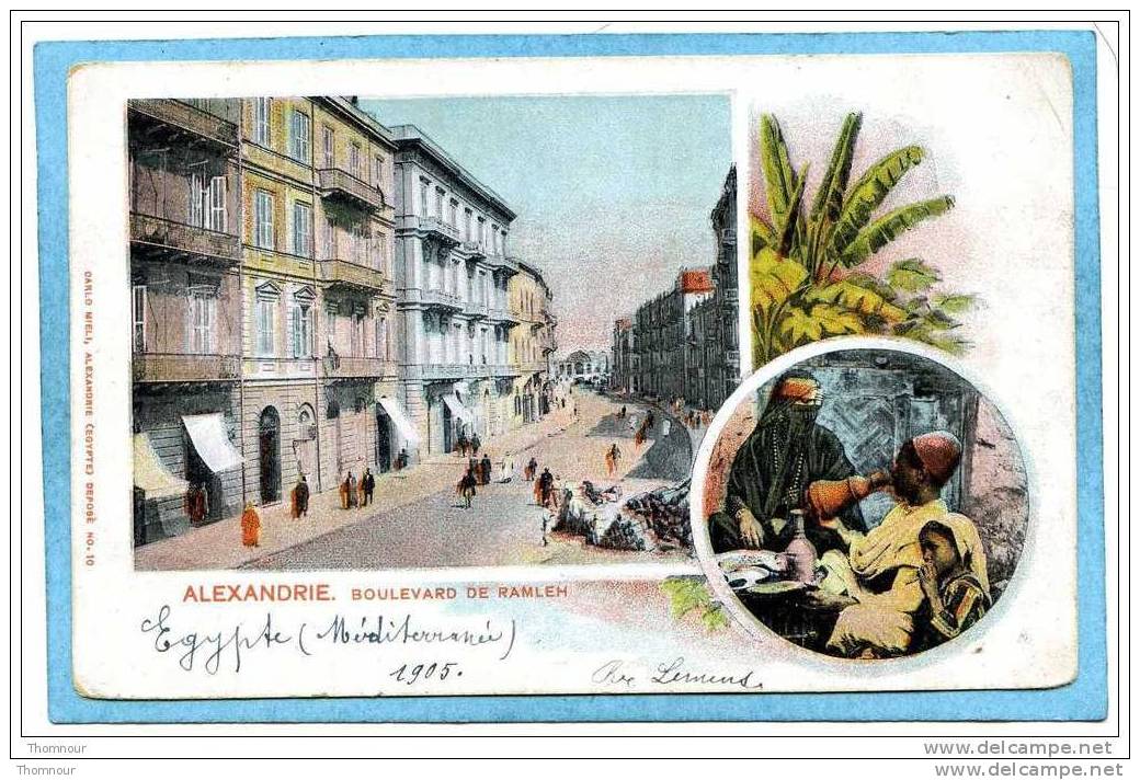 ALEXANDRIE  -   Boulevard  De  Ramleh  - 1905 - CARTE PRECURSEUR  - - Alexandrie