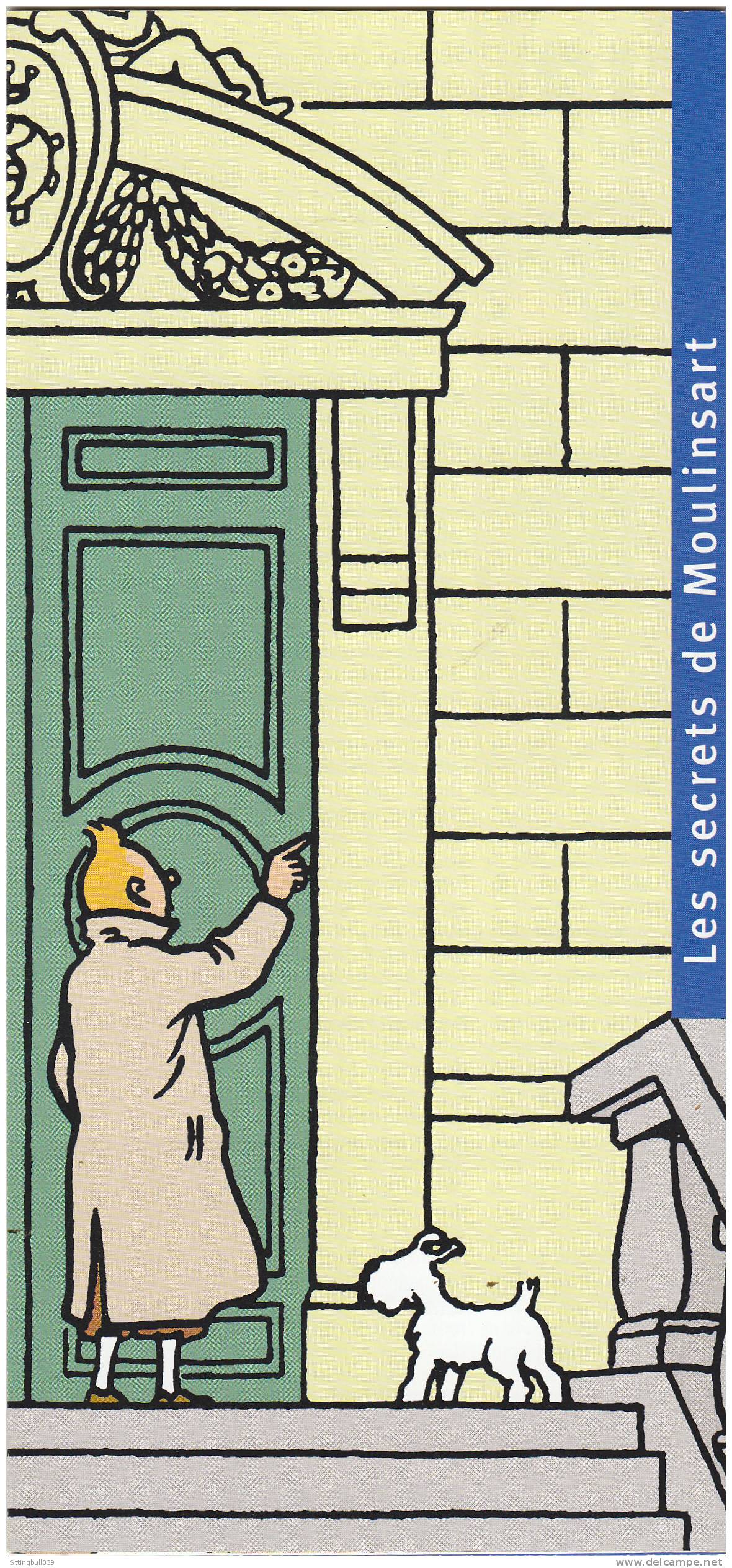 Hergé. Les Secrets De Moulinsart. Dépliant PUB 2001. Thèmes De Parcours, Légendes Des Objets Exposés.... - Advertentie