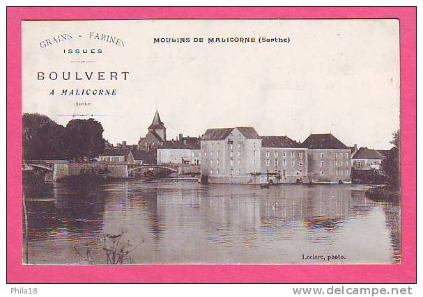 MOULINS DE MALICORNE - GRAINS FARINES ISSUES BOULVERT - Malicorne Sur Sarthe