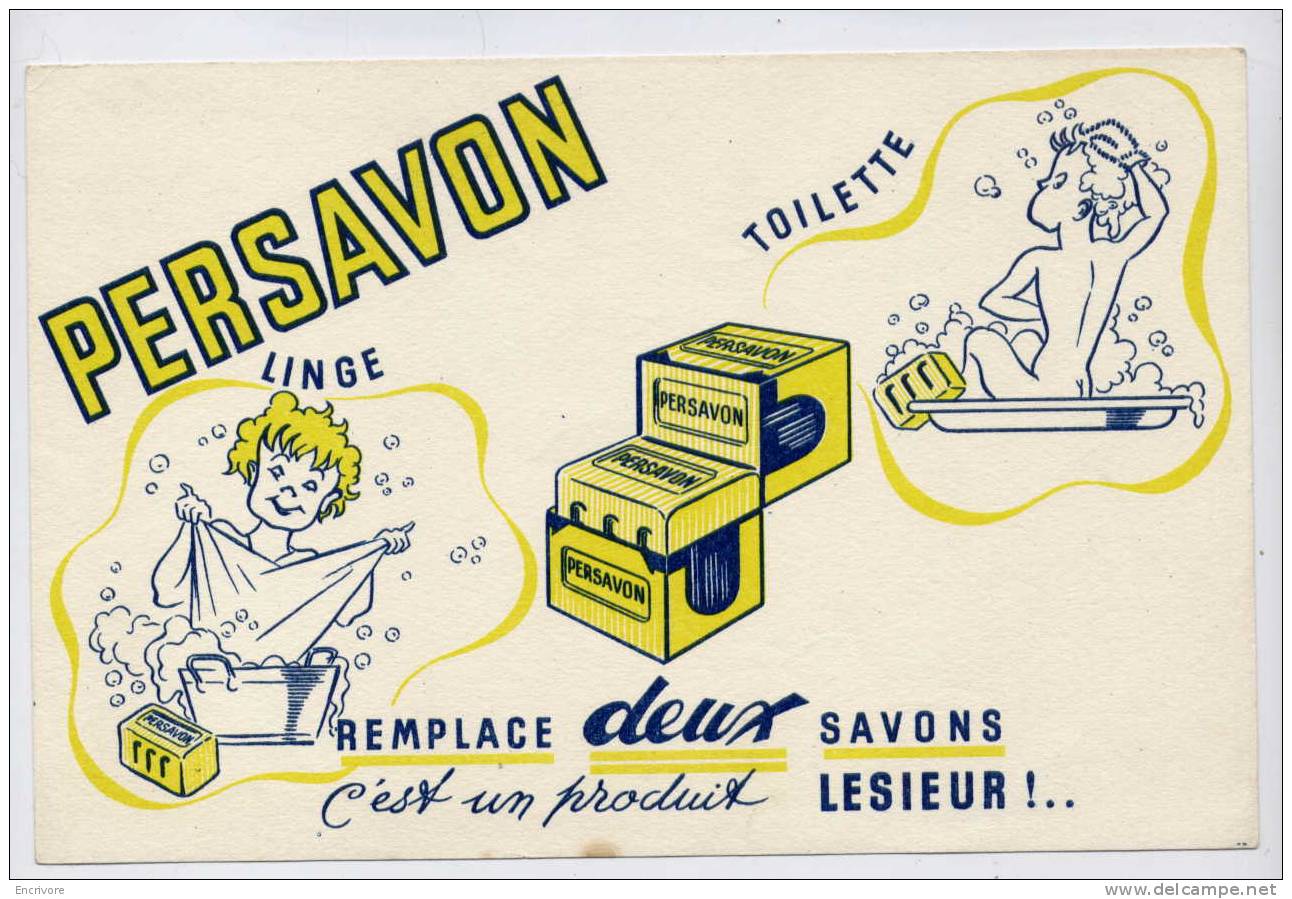 Buvard PERSAVON Savon Linge Et Toilette Produit LESIEUR - Parfum & Kosmetik