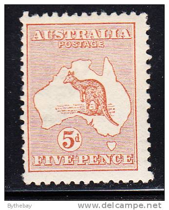 Australia Scott #7 Mint Hinged 5p Kangaroo - Ongebruikt