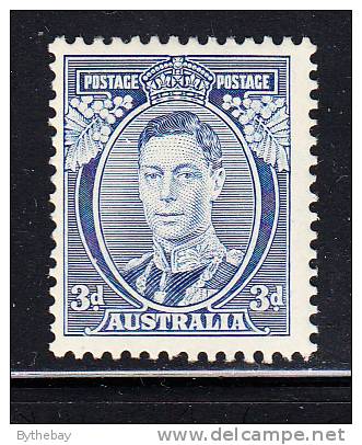 Australia Scott #170 Mint Hinged 3p George VI ´TA´ In ´POSTAGE´ Partially Joined - Nuevos