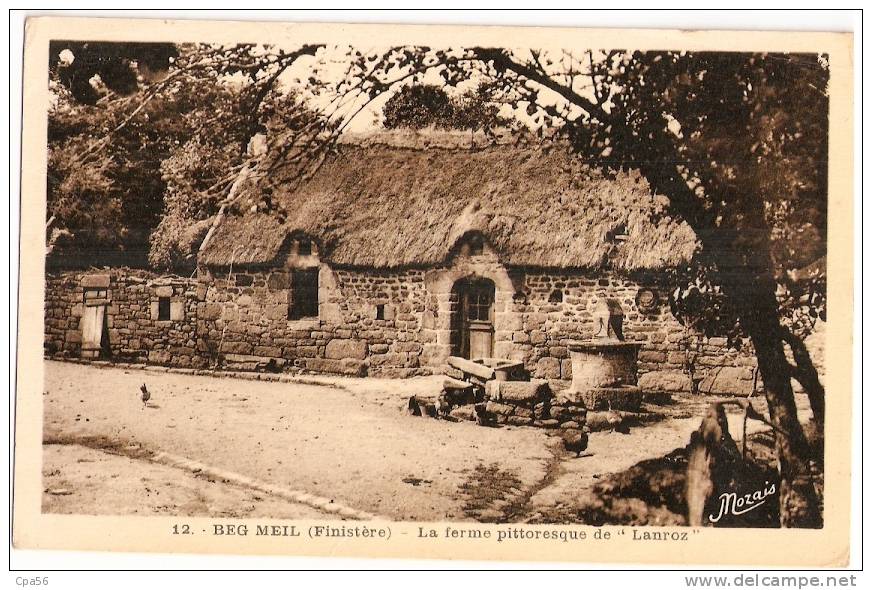 VENTE FLASH - Au 1er Enchérisseur: Village De BEG-MEIL - Ferme Pittoresque De "LANROZ" - J. NOZAIS Brillante - Beg Meil