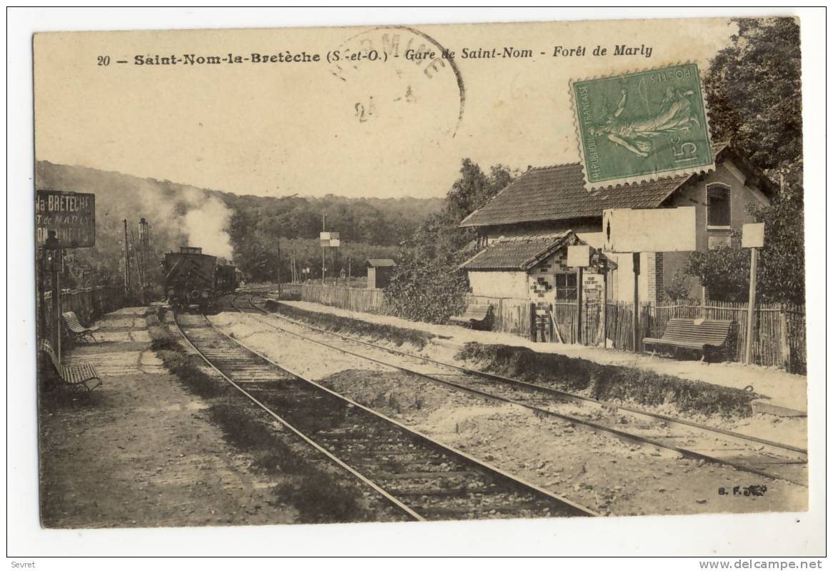 SAINT NOM LA BRETECHE. - Gare De Saint Nom - Forêt De Marly. Très Belle Carte. - St. Nom La Breteche