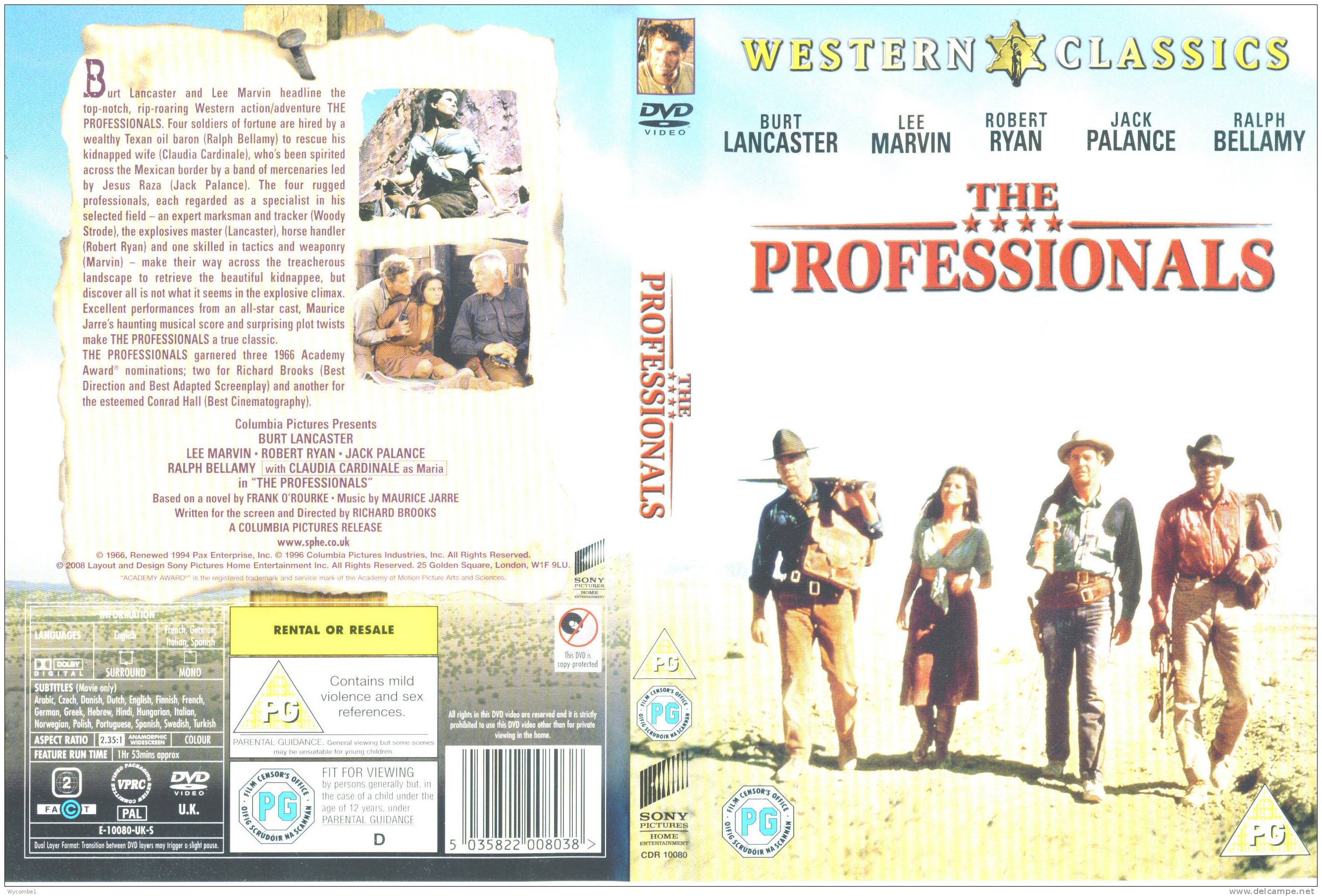 THE PROFESSIONALS - Lee Marvin (Details In Scan) - Western/ Cowboy