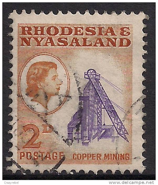 RHODESIA NYASALAND 1959 - 62  2d USED STAMP SG 20 (E78) - Rhodesia & Nyasaland (1954-1963)