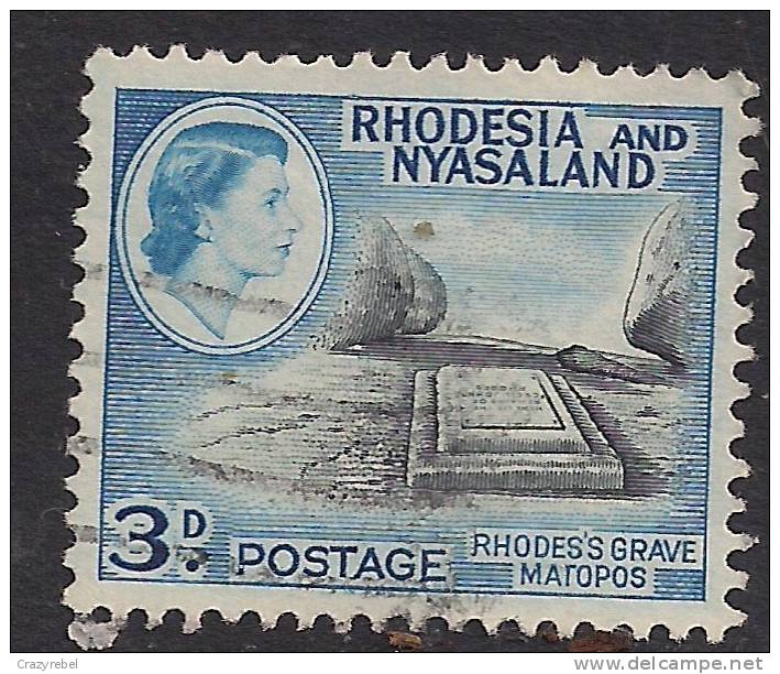 RHODESIA NYASALAND 1959 - 62  3d USED STAMP SG 22 (E84) - Rhodesia & Nyasaland (1954-1963)