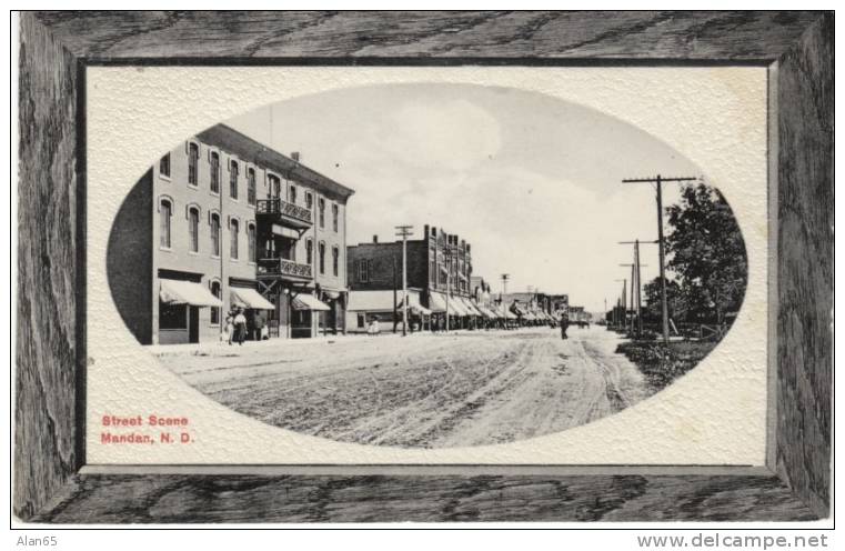 Mandan ND North Dakota, Main Street Scene , 1910s Vintage Postcard - Mandan