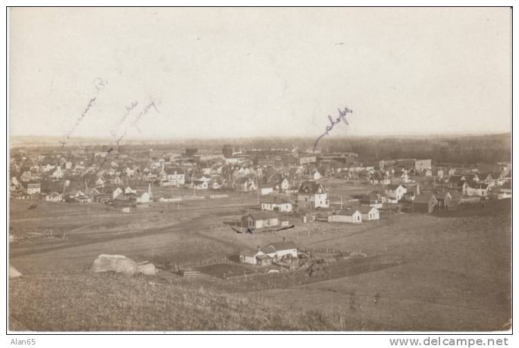 Mandan ND North Dakota, Mandan Panorama View, 1900s Vintage Real Photo Postcard - Mandan