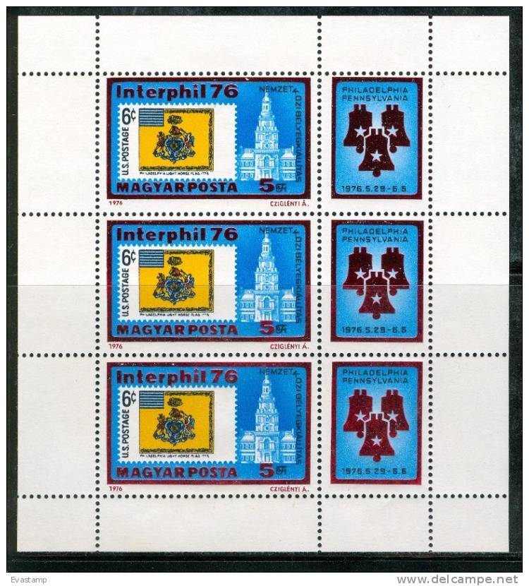 HUNGARY-1976.MiniSheet - Interphil ´76 MNH! - Unused Stamps