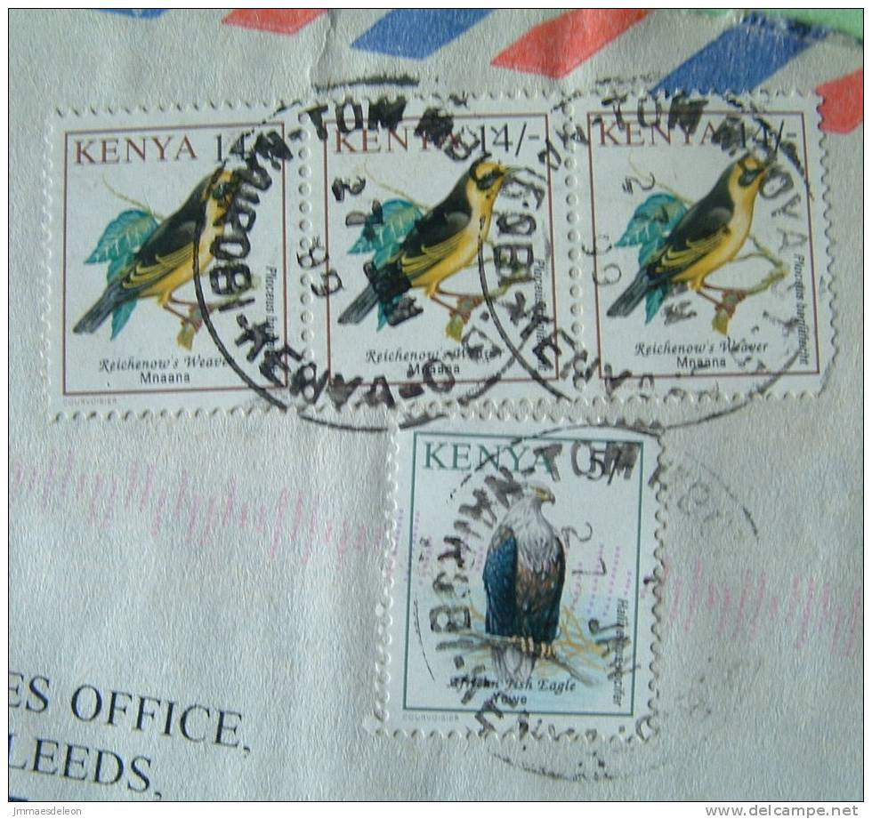 Kenya 1999 Cover To England UK - Birds Eagle - Kenia (1963-...)