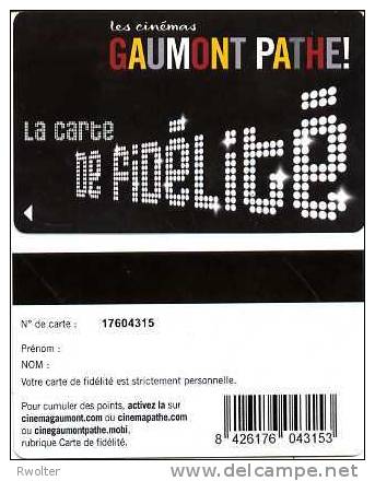 @+ Carte Fidélté GAUMONT ET PATHE (2) - Bioscoopkaarten