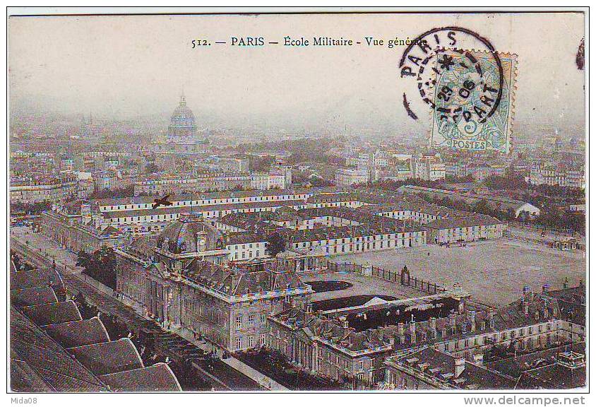 75. PARIS . ECOLE MILITAIRE . VUE GENERALE. - Education, Schools And Universities