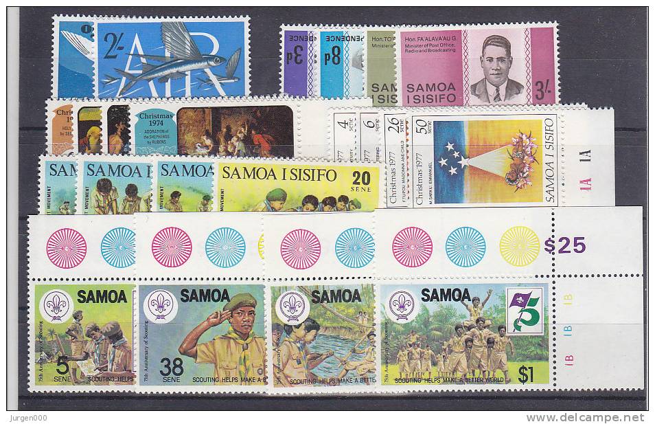 Nr 135/136, 146/149, 276/279, 306/309, 362/365, 481/484 **, Michel = 18 Euro (XX10938) - Samoa