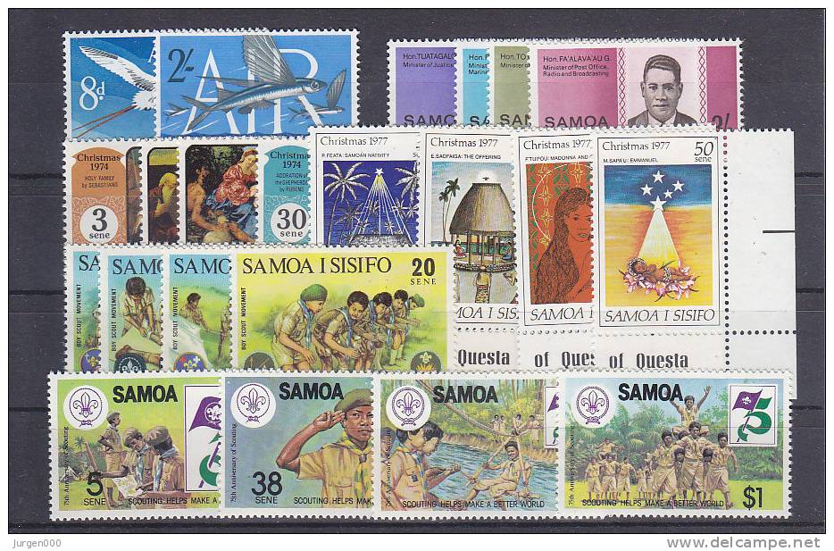 Nr 135/136, 146/149, 276/279, 306/309, 362/365, 481/484 **, Michel = 18 Euro (XX10939) - Samoa